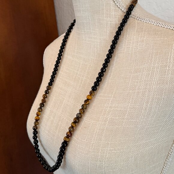 Tiger's Eye Quartz Bead Necklace - Picture 5 of 8